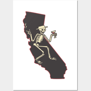 CA Skelly Raglan Posters and Art